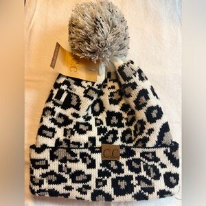 C.C Leopard Print Beanie